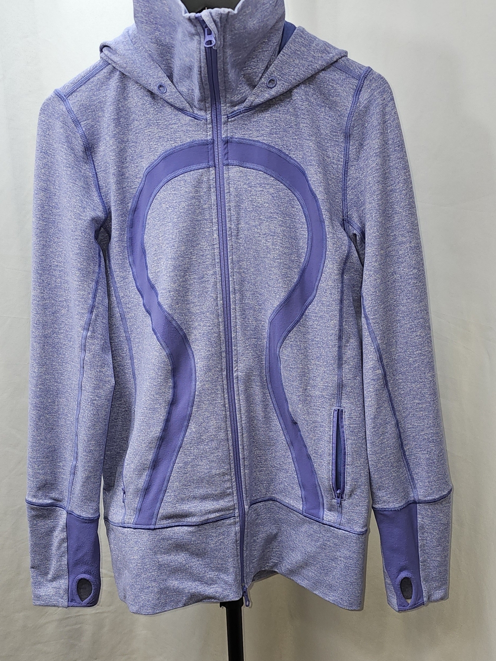 Lululemon Scuba Full Zip Hoodie in Heathered Peri Purple – Size 10
